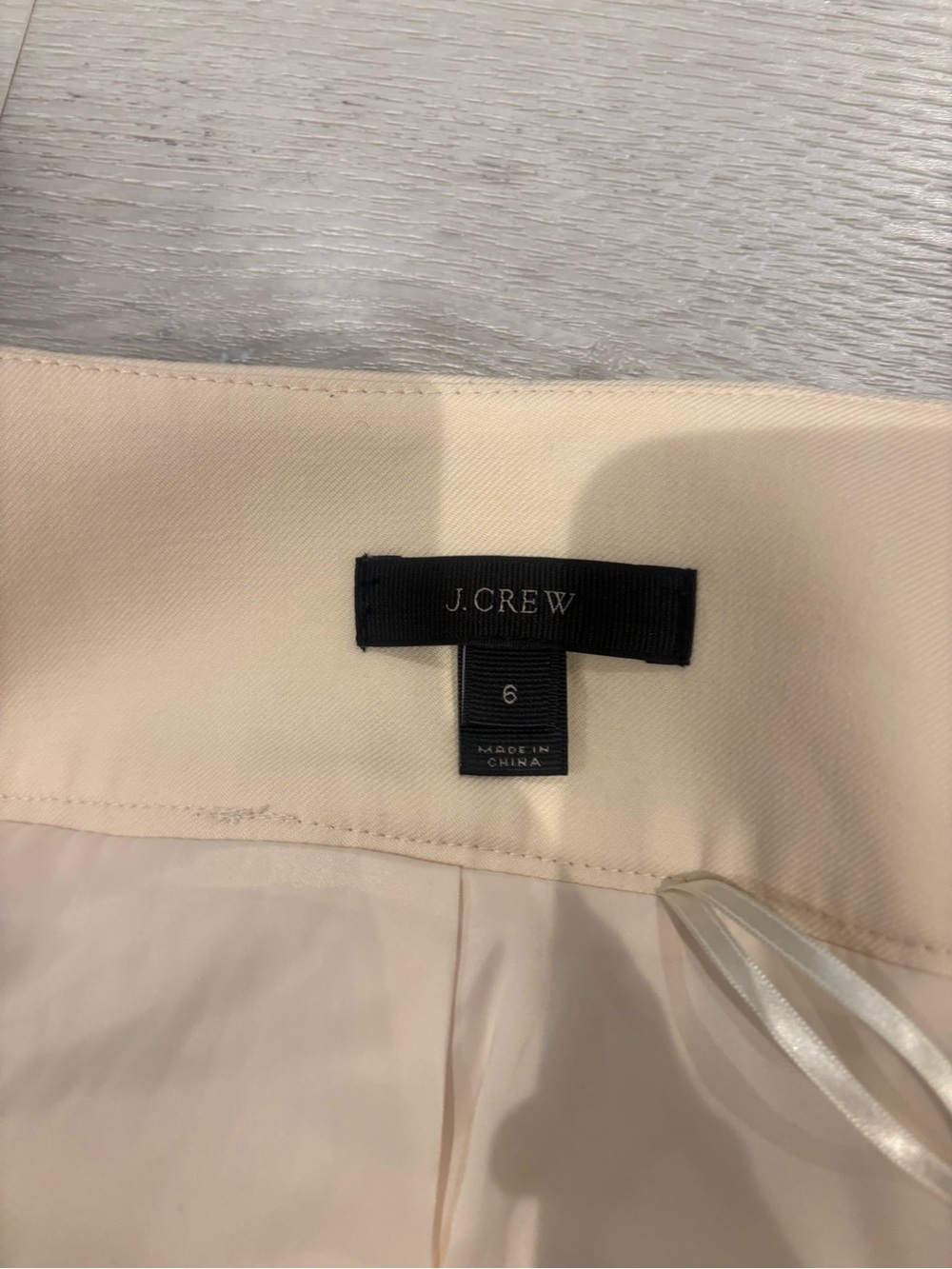 J. Crew Light Cream Pencil Skirt - Picture 3 of 4